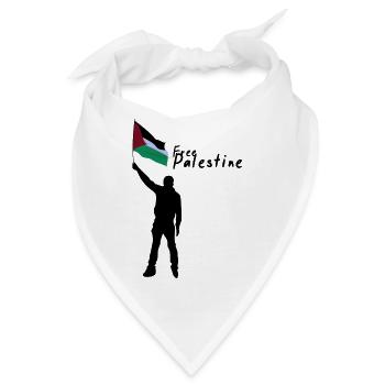 Freies Palästina - Bandana - Weiß - Vorne