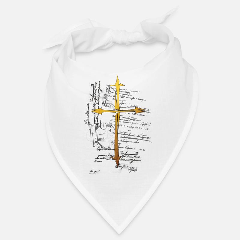 Croix d’or avec l’ancien cadeau d’écriture Bandana