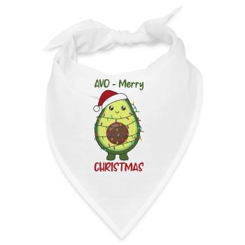 Avocado Weihnachten Lichter lustige Avocados - Bandana - Weiß - Vorne