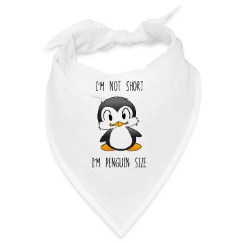I'm not short, I'm penguin size - Bandana - Weiß - Vorne