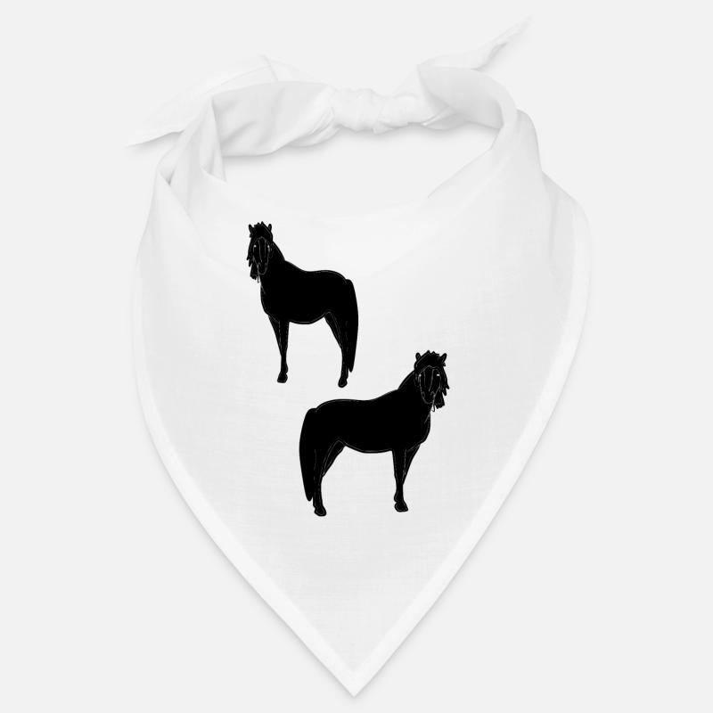 Haflinger in Schwarz - Bandana - Weiß