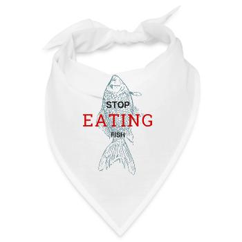 Kein Fisch mehr essen - Bandana - Weiß - Vorne