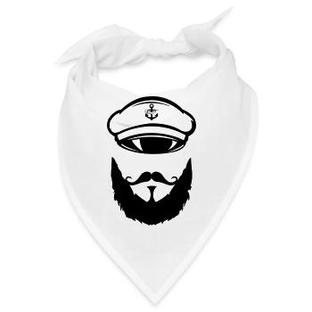 Captain - Bandana - Weiß - Vorne