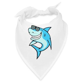 Shark Sunglasses - Bandana - Weiß - Vorne