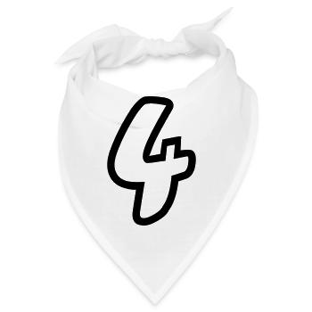 4 - Bandana - Weiß - Vorne