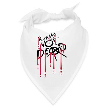 punks not dead Zitat - Bandana - Weiß - Vorne