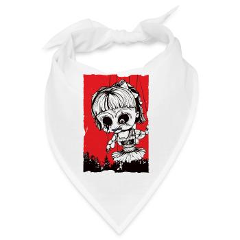 Puppe über Wald - Bandana - Weiß - Vorne