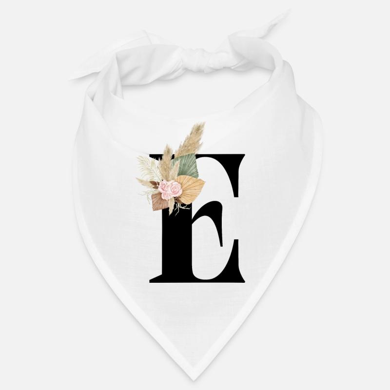 lettre E fleuris Bandana