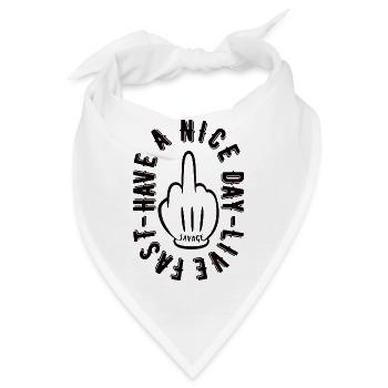 HAVE A NICE DAY - Bandana - Weiß - Vorne
