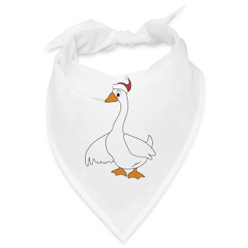 lustige Tiere zu Weihnachten - Bandana - Weiß - Vorne