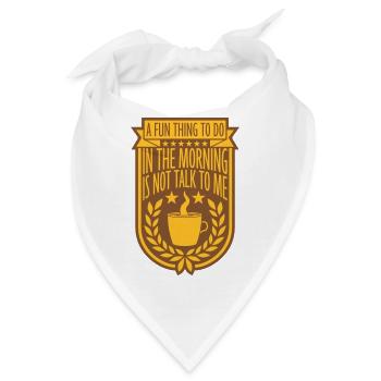not talk to me - Bandana - Weiß - Vorne