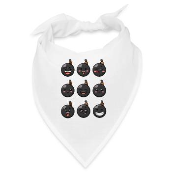 9 Weihnachtskugeln #9/10 Schwarz - Bandana - Weiß - Vorne