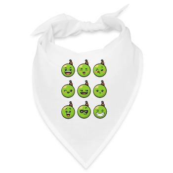 9 Weihnachtskugeln #4/10 Grün - Bandana - Weiß - Vorne