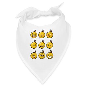 9 Weihnachtskugeln #3/10 Gelb - Bandana - Weiß - Vorne