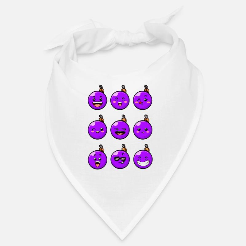 9 boules de Noël #8/10 violet Bandana