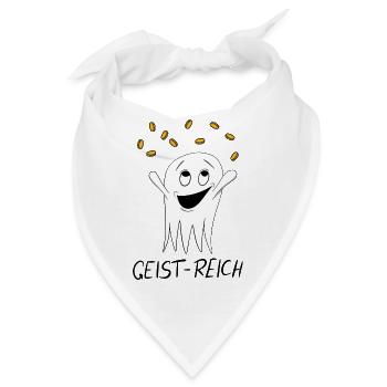 Geistreich Geist reich - reicher Geist Gespenst - Bandana - Weiß - Vorne