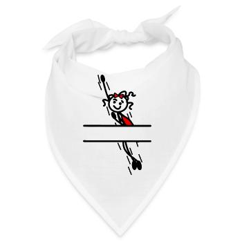 Heldin mit Strahl dazwischen - Bandana - Weiß - Vorne
