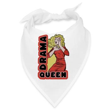 Drama Queen, weil mich alles zu sehr begeistert - Bandana - Weiß - Vorne