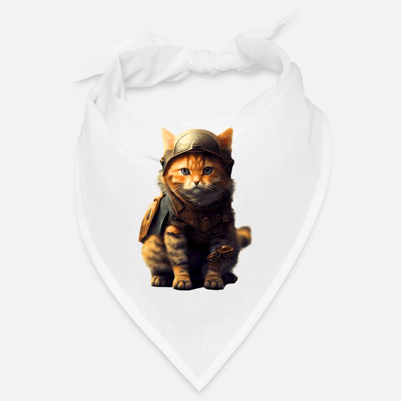 Cat dressed in medieval outfit mimics knight Bandana