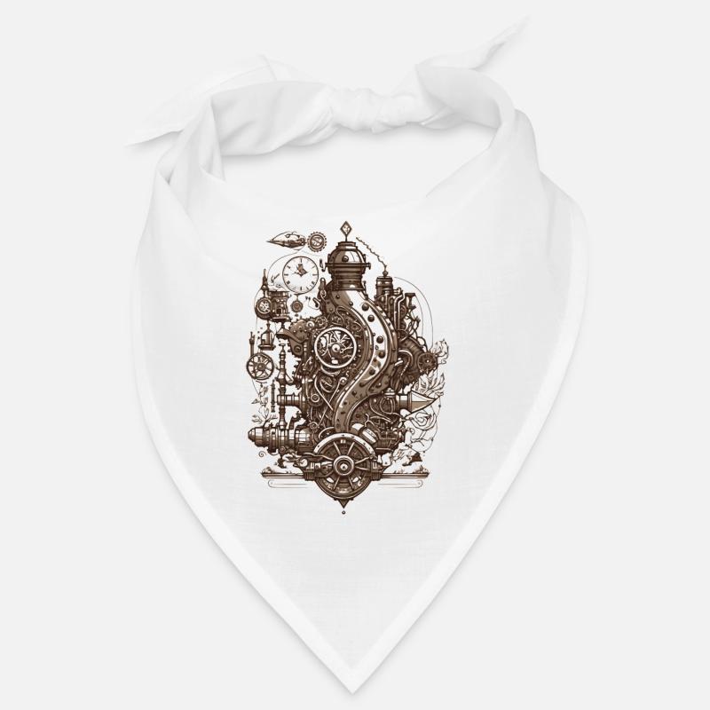 Steampunk Technik Dampfmaschine mit Zahnrädern Bandana