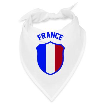 france wappen - Bandana - Weiß - Vorne