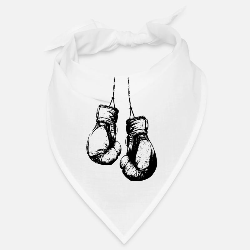 Gants de boxe suspendus noir Bandana