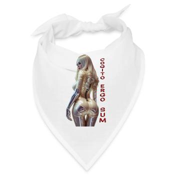 Cogito 01 (mit Text) - Bandana - Weiß - Vorne