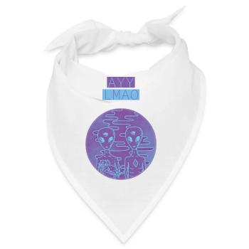 Ayy Lmao - Bandana - Weiß - Vorne