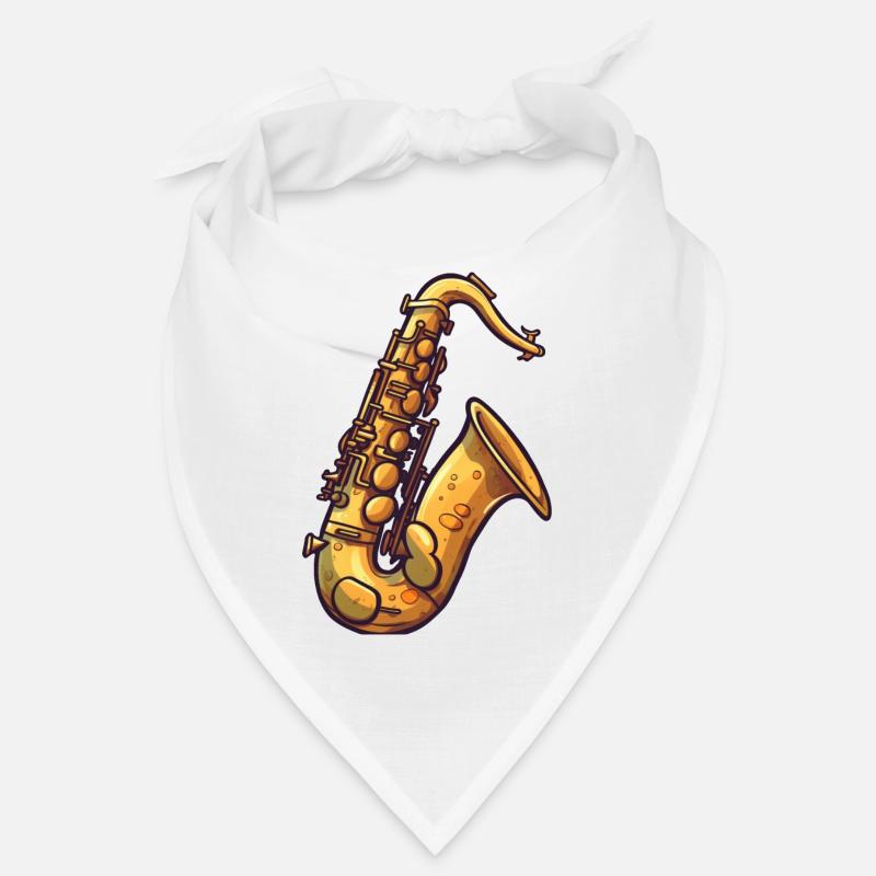 Saxophone in comic style Bandana