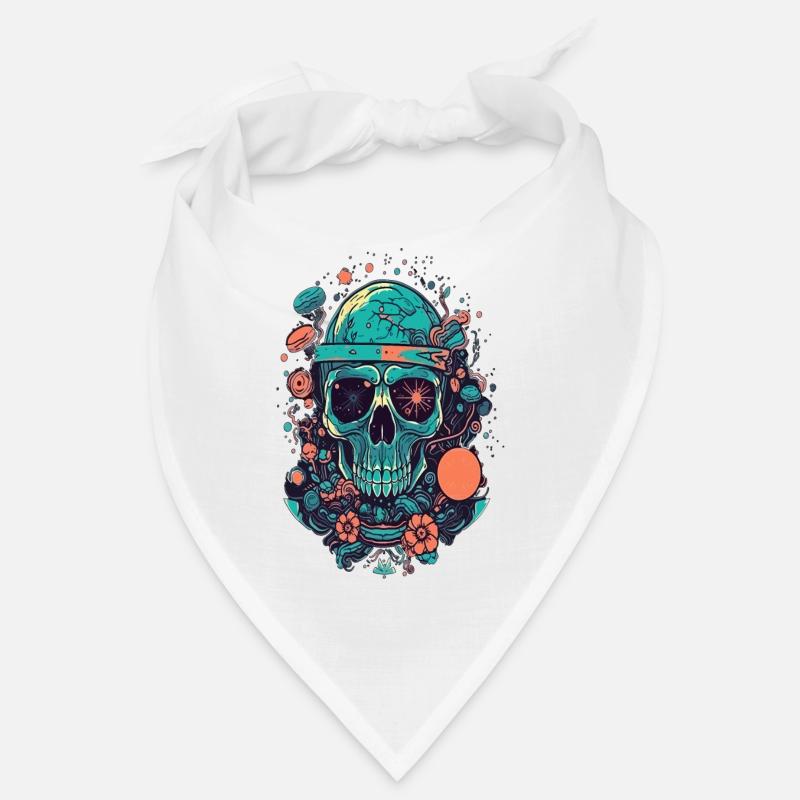 vector psychedelic skull illustration magic Design Bandana