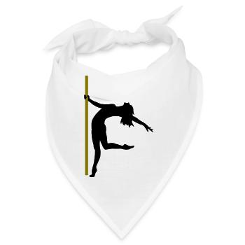 Die Silhouette einer Poledancerin - Bandana - Weiß - Vorne