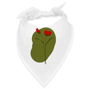 Mohn - Bandana - Weiß - Vorne
