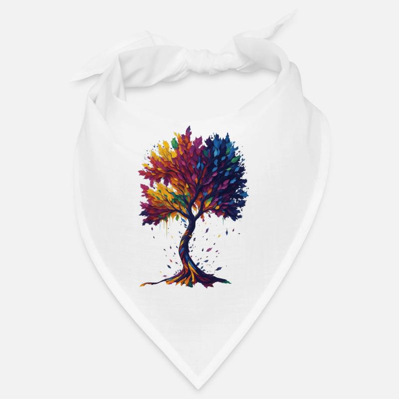 Baum des Lebens - Bandana - Weiß