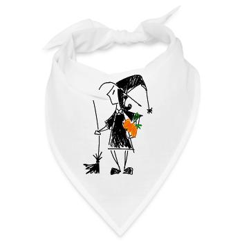 Kleine Hexe - Bandana - Weiß - Vorne