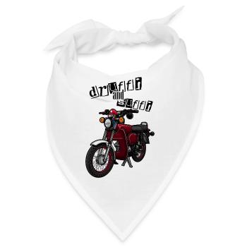 S51 (weinrot) // Illustration - Bandana - Weiß - Vorne