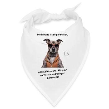 Der gefährliche Hund - Bandana - Weiß - Vorne
