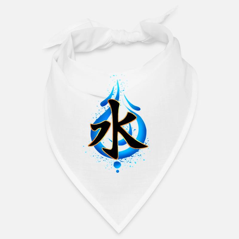 Kanji Eau - Bandana - blanc