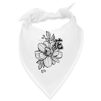 Rosa Kanji - Bandana - Weiß - Vorne