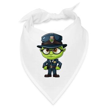 Heuschrecken Polizist - Bandana - Weiß - Vorne