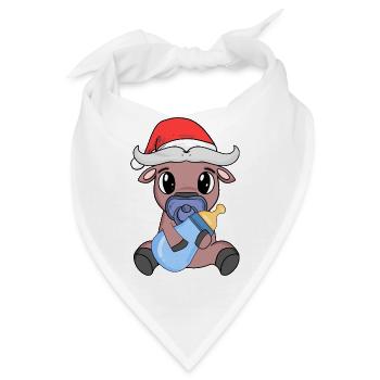 Ochse Baby Weihnachten - Bandana - Weiß - Vorne