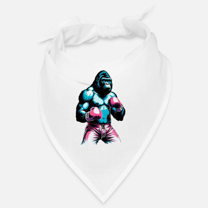Boxing Gorilla Boxer - Bandana - white