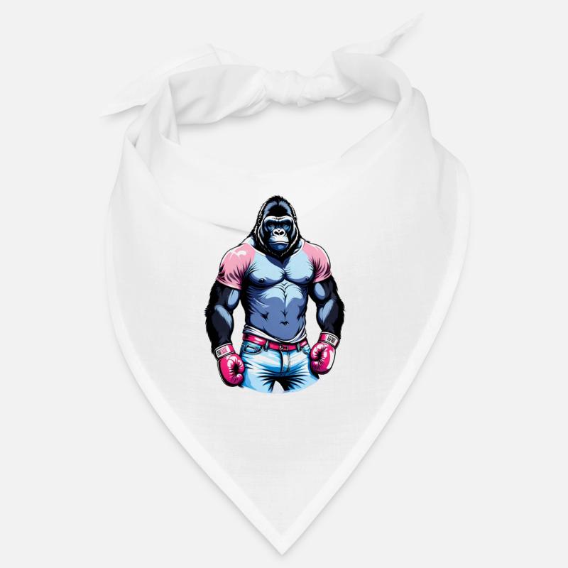Boxing Gorilla Boxer - Bandana - white