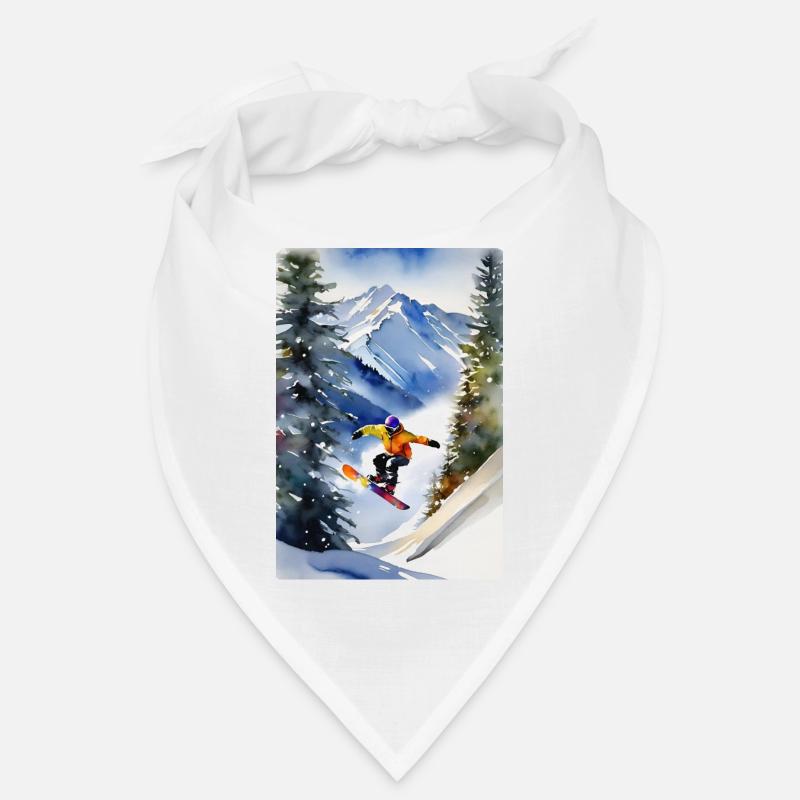 Snowboarder I - Bandana - Weiß
