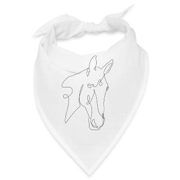 Pferdekopf Savignon - Bandana - Weiß - Vorne
