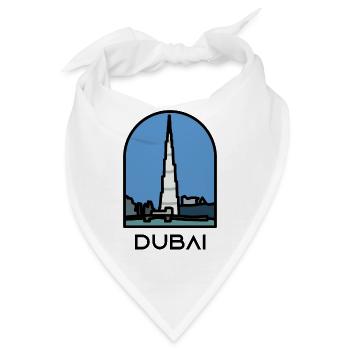 Dubai - Burj Khalifa - Bandana - Weiß - Vorne