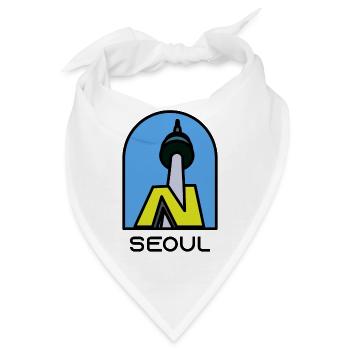 SEOUL - N Seoul Tower - Bandana - Weiß - Vorne
