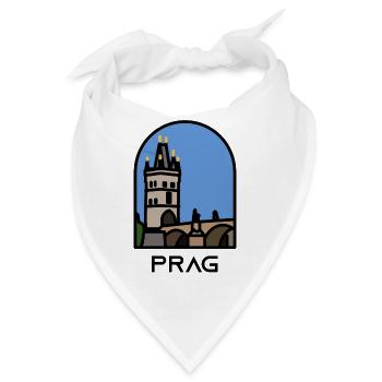 Prag - Karlsbrücke - Altstädter Brückenturm - Bandana - Weiß - Vorne