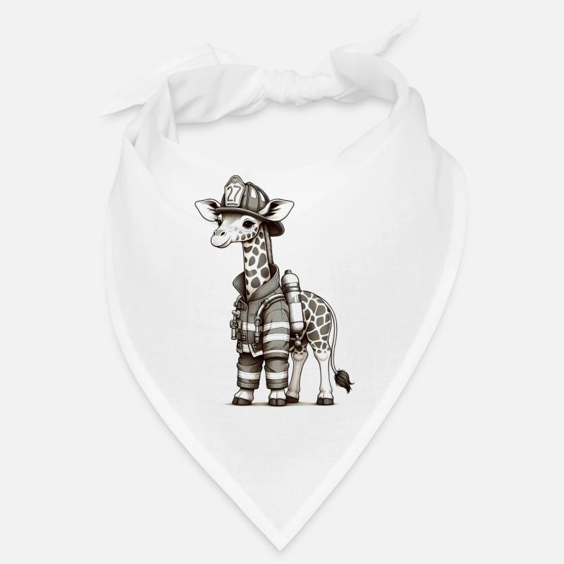 Cute Giraffe Firefighter Bandana