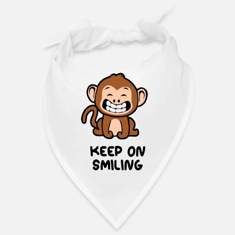 Keep on smiling singe - Bandana - blanc