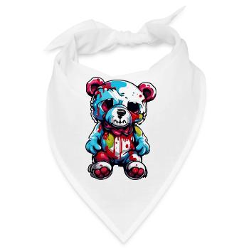 Teddybär / Kuscheltier / Stofftier / Geschenkidee - Bandana - Weiß - Vorne